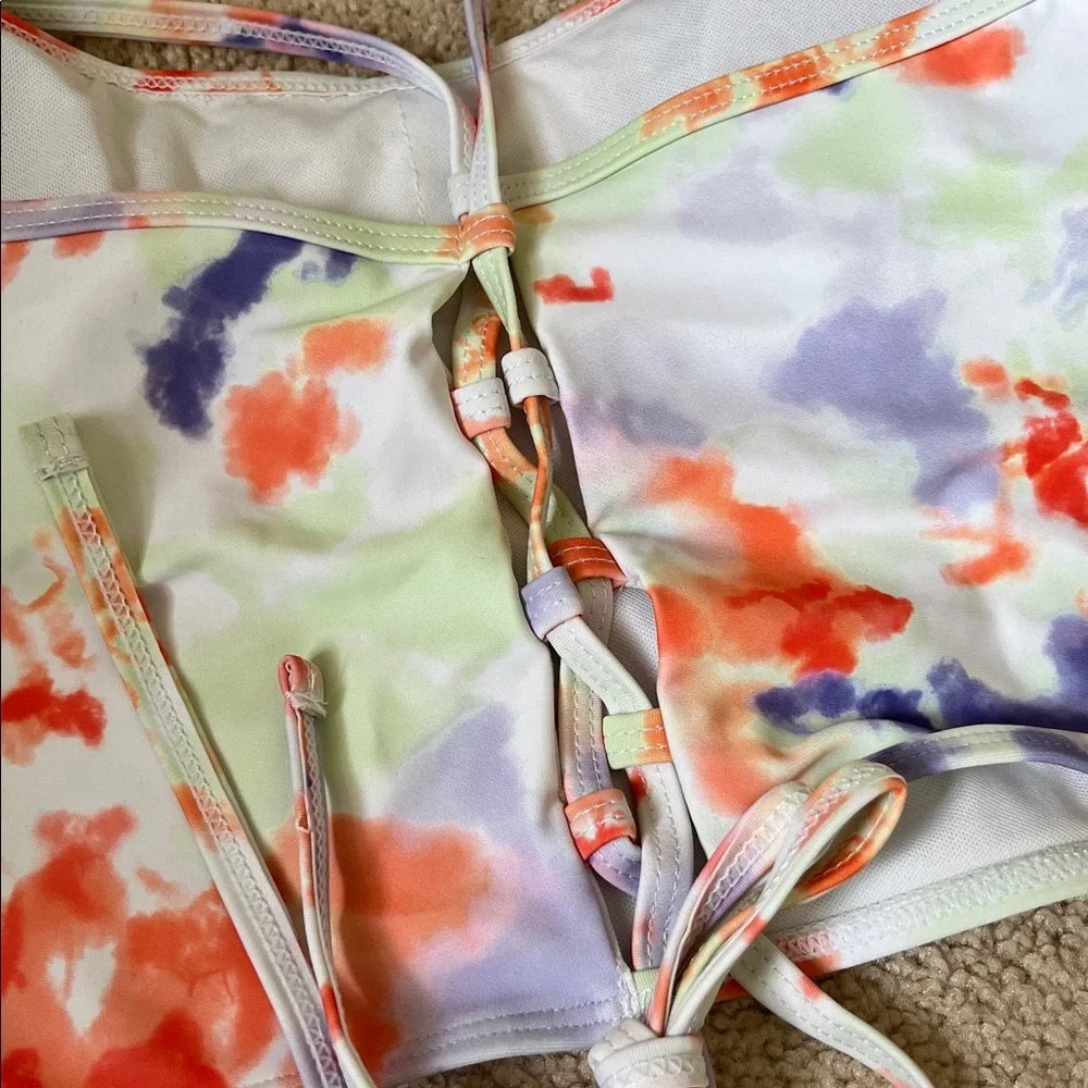 Colorful Tie-Dye two piece bathing suit, NWOT - Picture 6 of 6